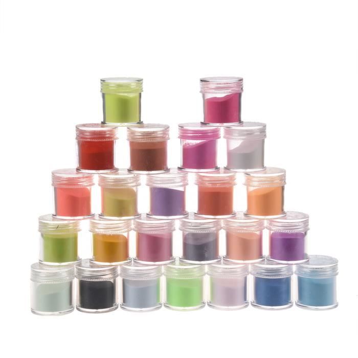 24 Couleurs De Poudre Acrylique Pour La Decoration De L Art D Ongles Achat Vente Resine Acrylique 24 Couleurs De Poudre Cdiscount
