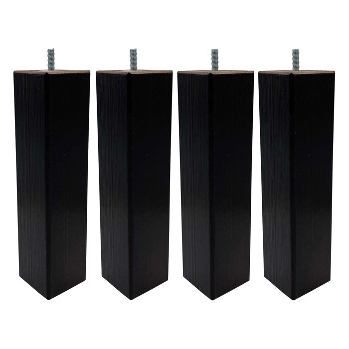 4 pieds carrés bois wengué 25 cm - Wengué - Fabriqué en France - Someo