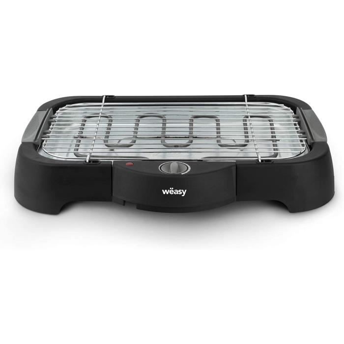 Barbecue Électrique Wëasy GBE40 - Table De Cuisson 41.5x24 Cm, 2000W, Lavable Lave-Vaisselle