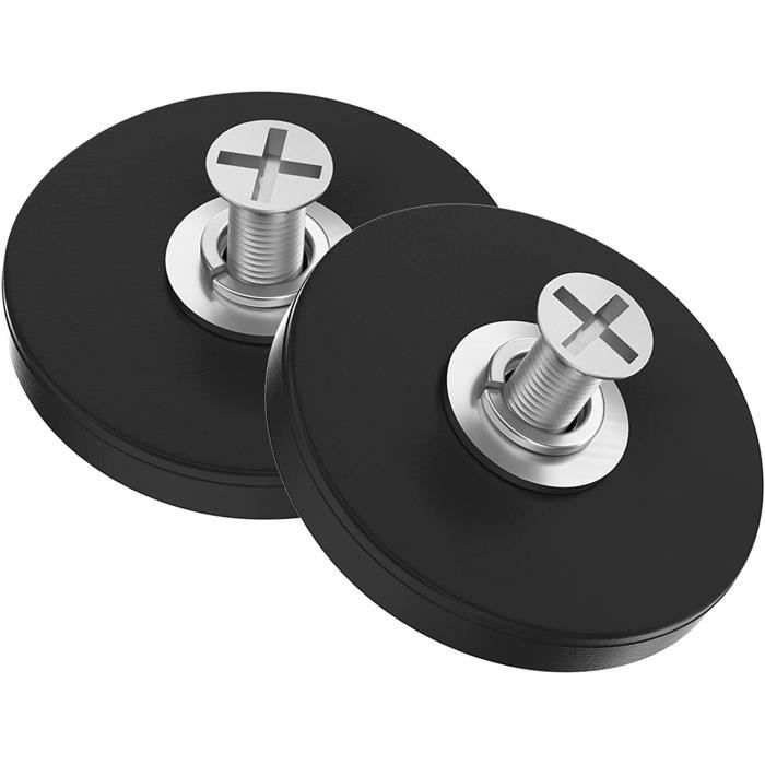 8 Aimants Puissants ZIOYA Néodyme Caoutchoutés – 43 Mm De Rayon, Noir