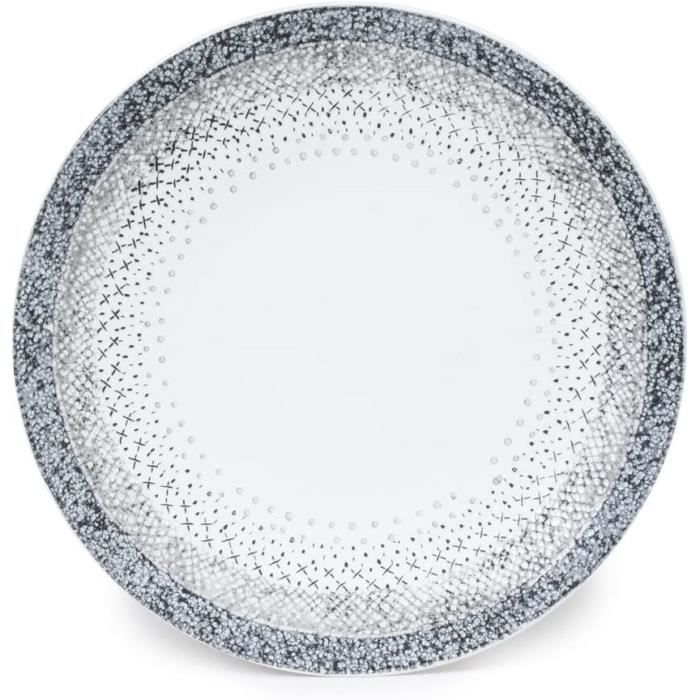 Table Passion Assiettes Plates Garden 27,5 Cm Lot De 6 - Faïence Portugaise Motifs Aquarelle, Lave-Vaisselle & Micro-Ondes, Élégance Quotidienne