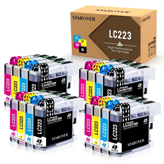 Koala 20 stuks vervangende inktcartridge voor Brother LC223 XL voor DCP-J4120DW DCP-J562DW MFC-J5320DW MFC-J480DW MFC-J680DW MFC-J4620DW MFC-J5620DW MFC-J5625DW (zwart cyaan magenta geel