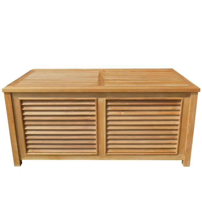 Coffre De Rangement En Teck Batang 130 Cm Achat Vente Coffre D