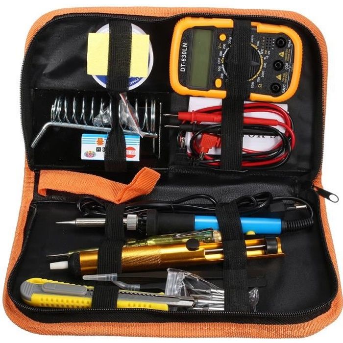Kit De Soudure électronique Complet 60W - Fer à Souder Réglable Avec Accessoires - Neuf Sous Blister