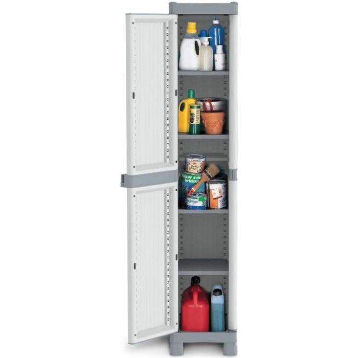 Armoire Haute De Jardin En Resine 1 Porte Avec Tablettes Terrasse 2350ruw Achat Vente Armoire De Chambre Armoire Haute De Jardin En Cdiscount