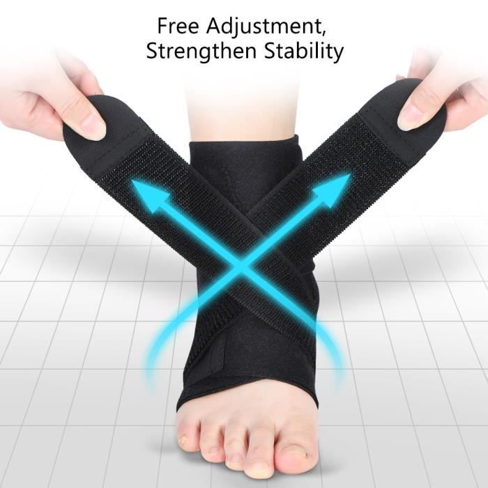 Attelle De Cheville De Compression Et Soutien - Ajustable - Taille Unique/Nylon - Neuf