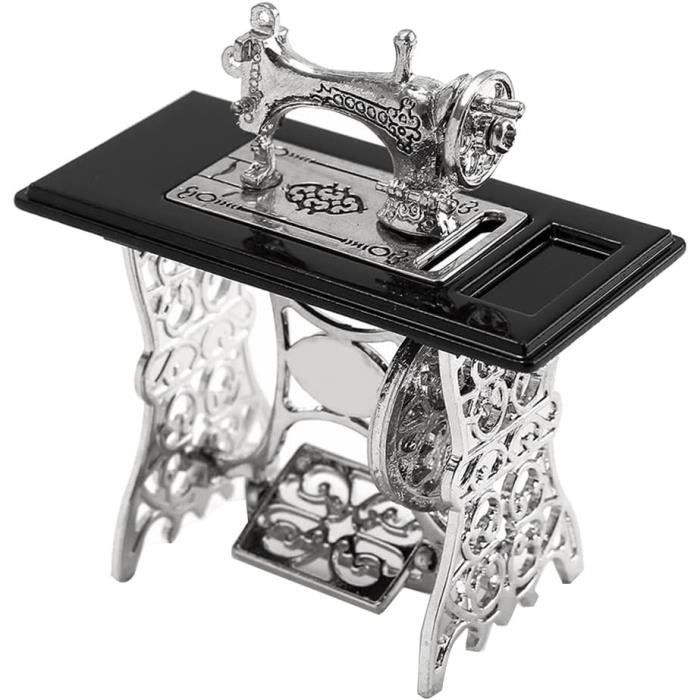 Mini Machine à Coudre Modèle 1/12 - 75x46x33 Mm, Alliage Et Plastique, Décoration Maison De Poupée DIY