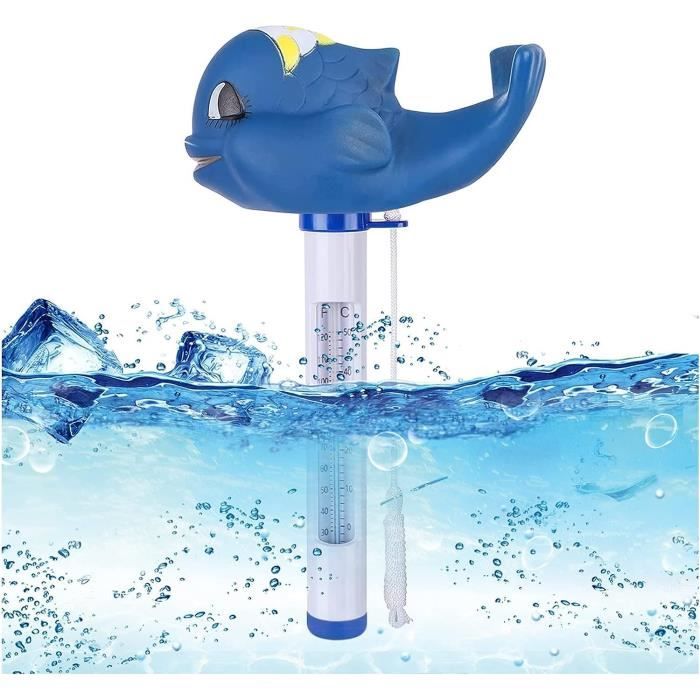 Thermomètre Flottant JBL Pour Bassin - Cordon 5m - Contrôle Température Eau 0-50°C - Bleu