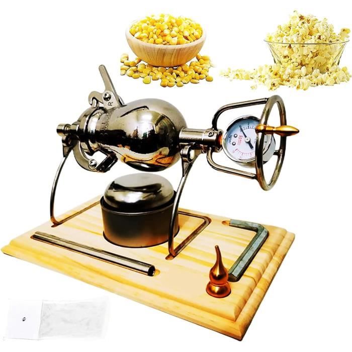 Machine À Pop-Corn Vintage, Mini Machine À Pop-Corn À Rôtir Professionnelle En Acier Inoxydable