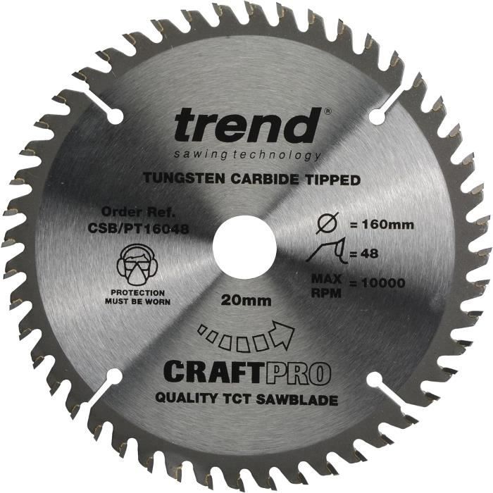 Faithfull Cordless Trimsaw Blade - 165mm 24-Tooth For Quick Wood Cutting