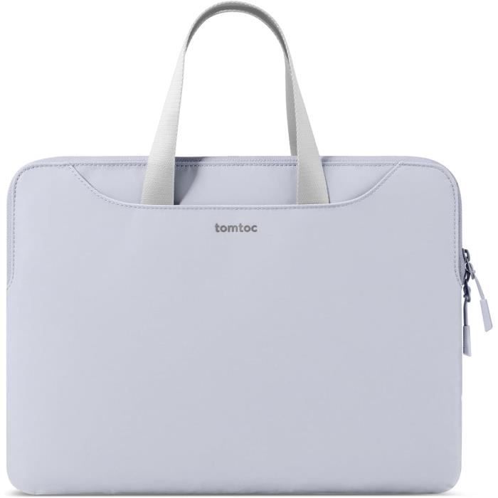 JETech Housse Ordinateur Portable 13-14 Pouces MacBook Air/Pro M4/M3/M2/M1 - Étanche Antichoc Avec Poche (Noir)