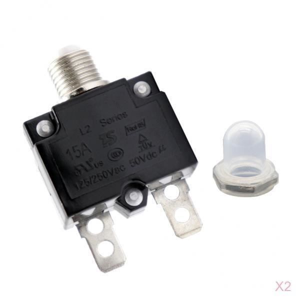 Protecteurs De Surcharge AC 125/250V 5A - Lot De 2 Pièces, Bouton Poussoir Reset, Marque Uxcell