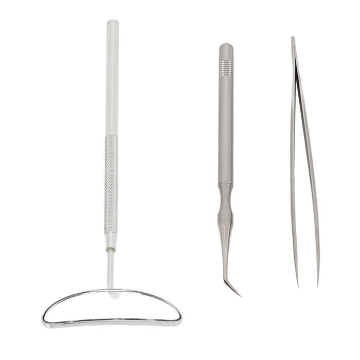 Pinces à Piercing 4 Griffes En Acier Inoxydable - Lot De 3 Couleurs, Pour Perles, Bijoux, Montres (11.7 Cm)