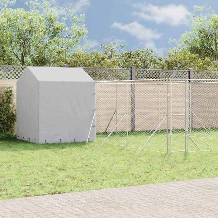 vidaXL Chenil Acier Galvanisé 6x6x2 5
