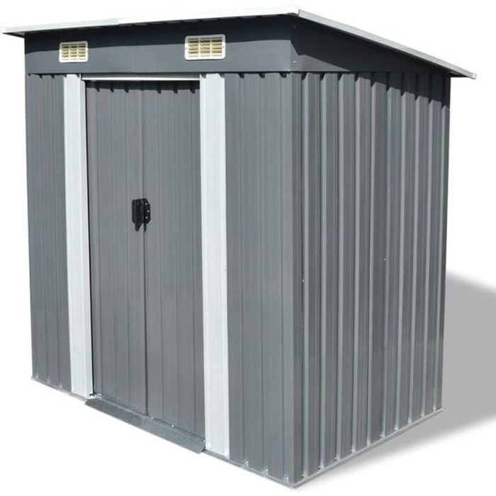 Vidaxl Abri De Jardin Metal Gris Achat Vente Abri Jardin Chalet Vidaxl Abri De Jardin Metal Gris Cdiscount