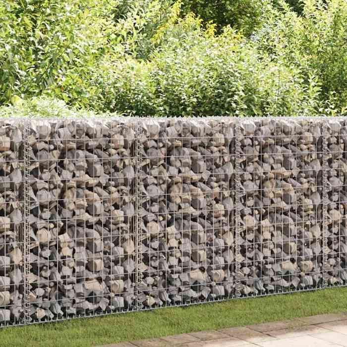 vidaXL Panier de Gabion Acier 200x30x100 cm Clôture de Jardin Bordure Barrière 142548