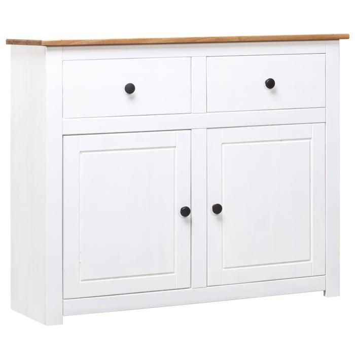 vidaXL Buffet Blanc 93x40x80 cm Pin Gamme Panama 282699