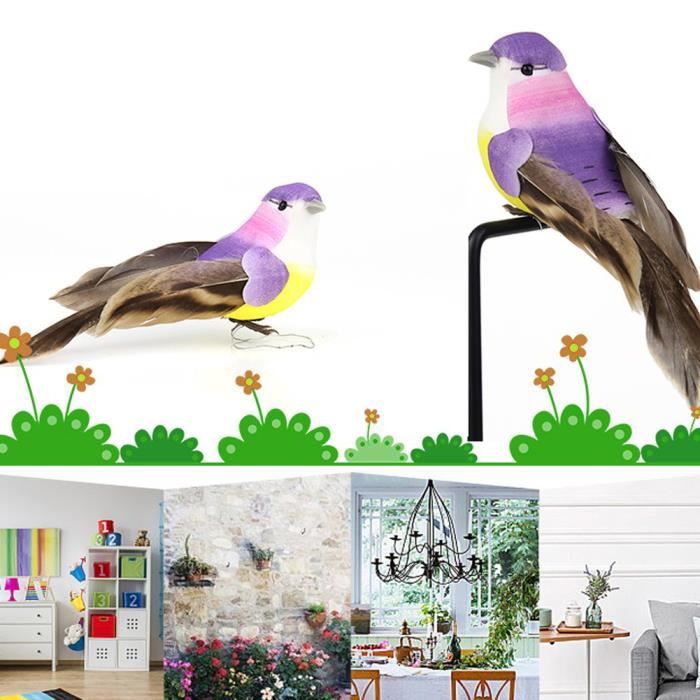 YOSOO Oiseau artificiel Bonne brillance Texture confortable 12 pièces belle décoration  d'oiseau, décoration d'oiseau jardin gazon - Cdiscount Maison