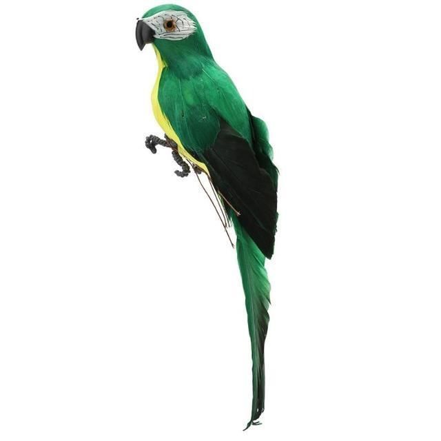 Perroquet Artificiel Réaliste En Mousse – Grande Figurine Tropicale Perroquet Coloré, Décoration Extérieur Jardin, Fête Hawaïenne, Luau, Plage