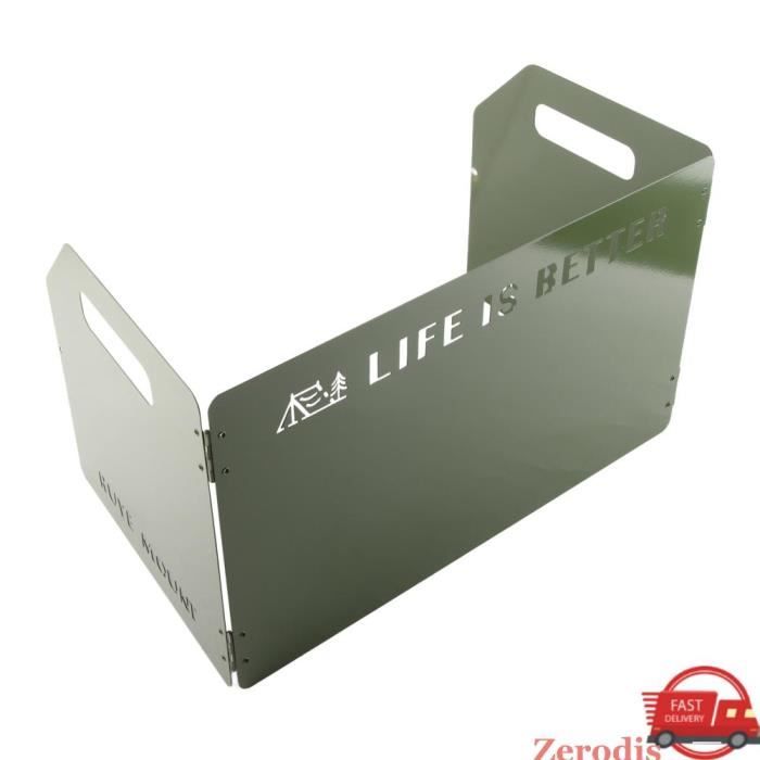 Pare-vent De Camping Pare Flamme Réglable à Maille Pour Cheminée - 90x60 Protection Vent Réchaud Gaz Pliable