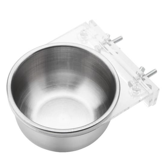 Mangeoire Pour Oiseaux En Acier Inoxydable - Pour Perroquets, Perruches, Calopsittes - Anti-renversement, Nettoyage Facile - Plusieurs Tailles Disponibles