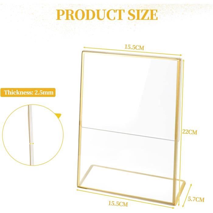 Lot De 5 Présentoirs De Table A5 En Acrylique Transparent En L - Porte-Cartes Menu Publicitaire Pour Restaurants Et Bureaux