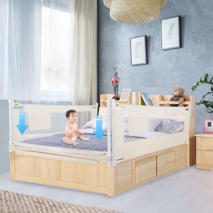 Rail de Lit Pliable Anti chute pour Enfant 200 x 68 cm Barri re de