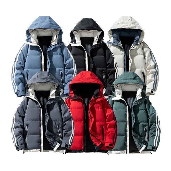 Doudoune Homme Hiver – Blouson Chaud Coupe-vent Avec Cagoule, Légère Et Confortable, Tissu Polyester/coton