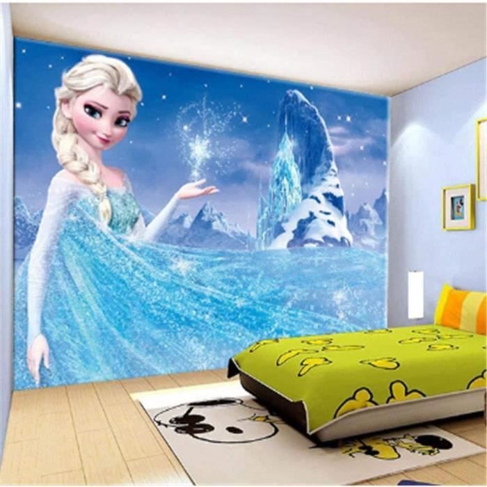 2 pièces de dessin animé pour enfants sirène princesse papier peint chambre  chambre décoration créative océan