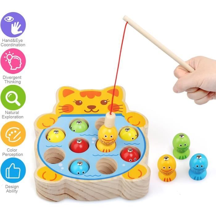 Jeu de pêche magnétique tournant - Boutique en Ligne de Jeux au Maroc