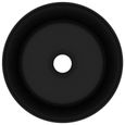 Lavabo à poser - Luxe - Noir mat - Céramique - Rond-2