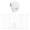 Barrière de sécurité enfant - Pwshymi - Avec porte pour animaux - Blanc - Plastique ABS+Fer - 75-145cm-2