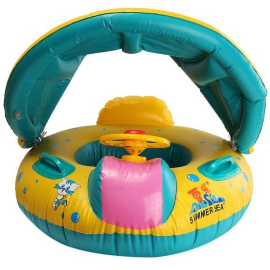 Jeux Et Jouets Flotteurs Bebe Bouee Siege Gonflable Parasol A Bebe Enfant 6 36 Mois Piscine Natation Fauteuil Baignoire Jouet Anti Uv Avec Volant