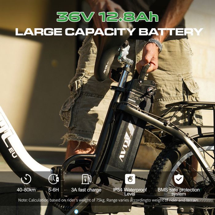 AVDLEU Vélo Électrique Pliable 20" Moteur 250W Batterie 12.8Ah — free download