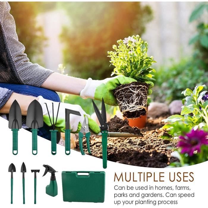 Ensemble d'outils de jardin, kit de jardinage avec outil agrave; main en  aluminium robuste et agrave; creuser des gants de jardina - Cdiscount  Bricolage