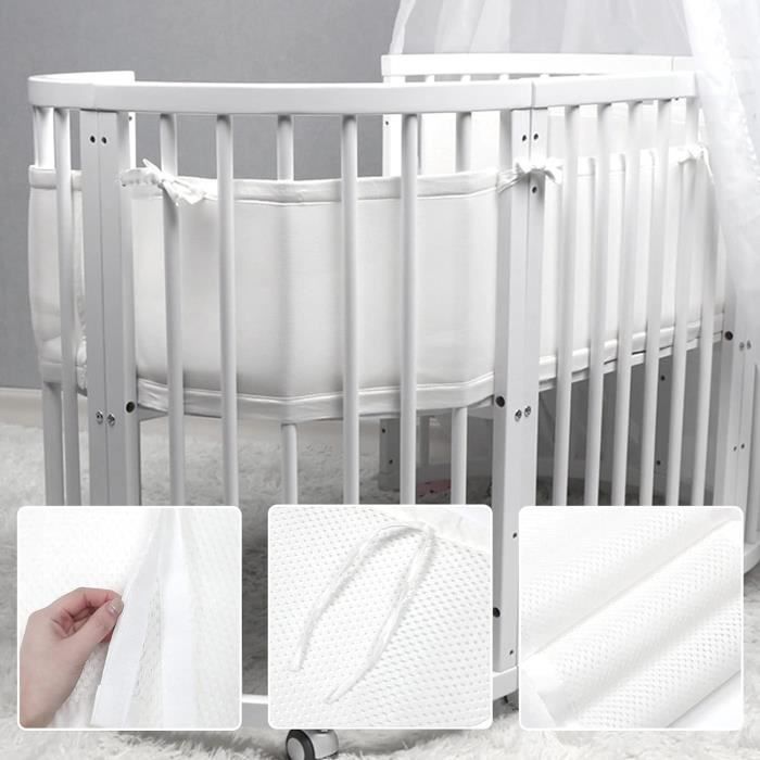 Tour de lit bebe garcon 180 x 30 cm - contour lit bebe respirant hiboux et  coton gris[1] - Cdiscount Puériculture & Eveil bébé