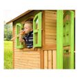Maisonnette AXI Marc avec Bac à Sable & Toboggan vert - Marron | Cabane enfant en bois pour l'extérieur-3