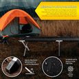 TRESKO XXL lit de camp pliable pour camping NOIR 190 x 64 x 44 cm tubes métalliques - charge maximal 150kg-3