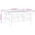 vidaXL Table de jardin 65x55x30 cm bambou 362304-3