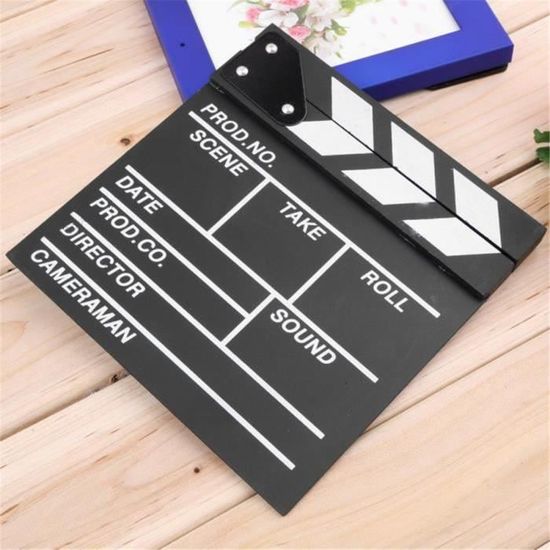 Clap De Cinéma Acrylique 24x30 Cm – Avec Effaceur Magnétique Et Stylos – Pour Tournage Film, Studio, Cadeau Réalisateur - 10