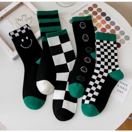 5Paires Chaussettes Femme Fantaisie Lot de Chaussettes Fantaisie