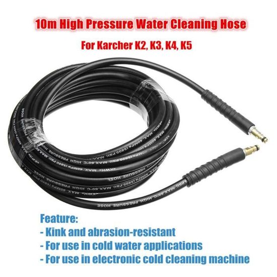 Tuyau De Nettoyeur Haute Pression 6 M - Compatible Karcher K2 K3 K4 K5 | Tuyau Renforcé Acier, Pression 40 MPa