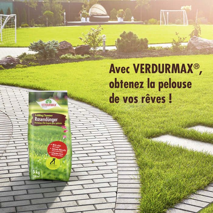 Verdurmax 2 X 20 Kg Engrais Gazon Automne Végétalien NK 7+18 - Résistant Hiver Et Gel