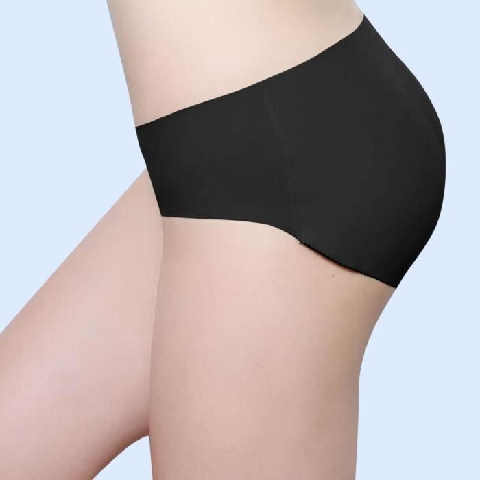 Culotte Pour Femme Les bras et les hanches sureleves de Wome ont epaissi les memoires de couleur unie de fausse eponge Noir Noir Cdiscount Pret a Porter