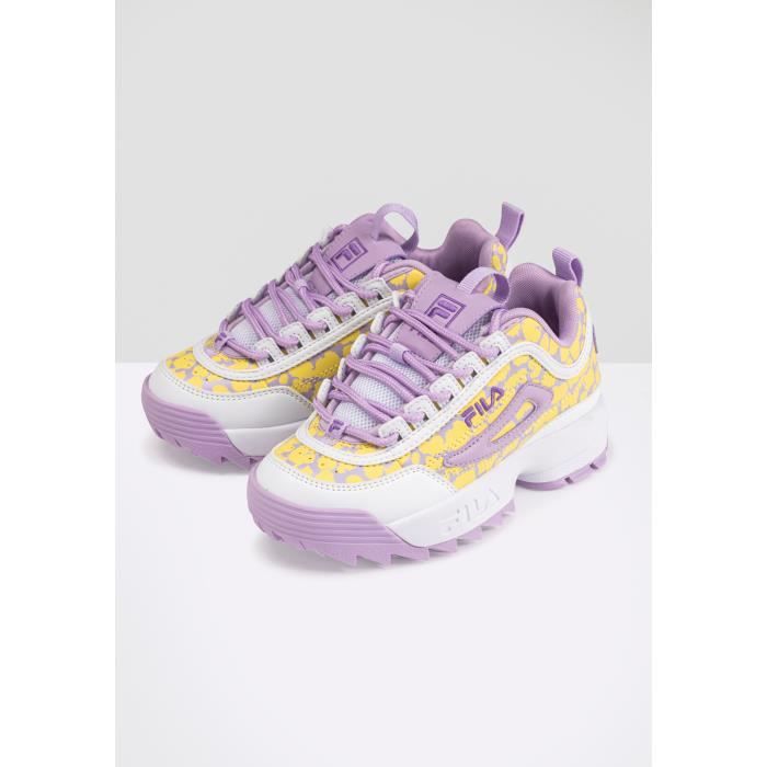 Baskets fille FILA Disruptor F Fair orchid white Lacets Synthetique
