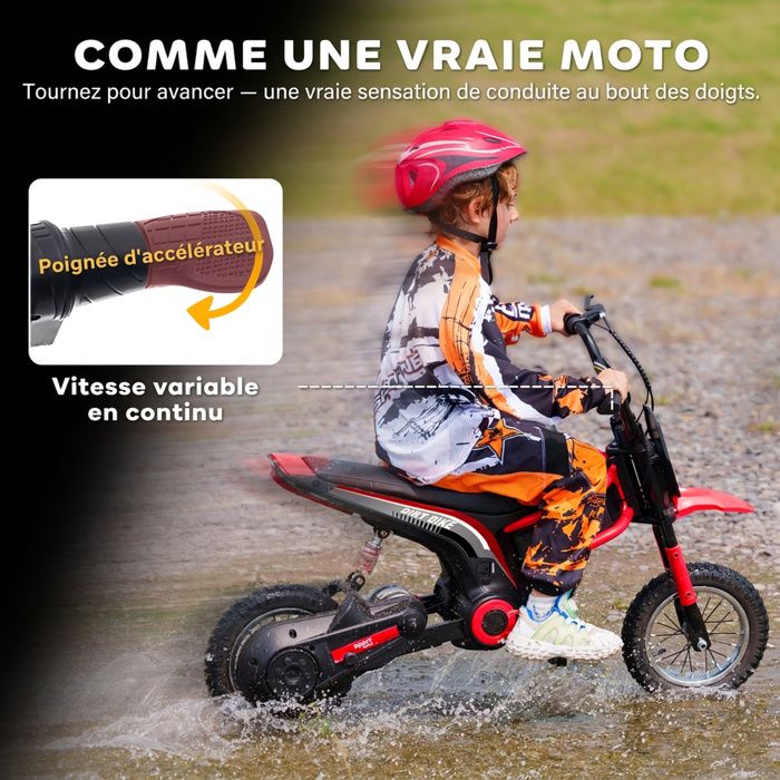 Test HOMCOM Moto Cross électrique 350 W : la petite électrique qui amuse vraiment les 8-12 ans