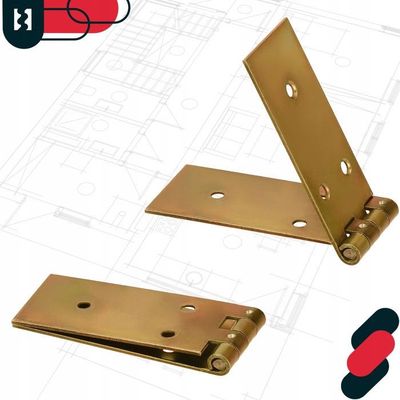Lot 2 charnière 4 pans 10 x 70 mm laiton chromé dégondable
