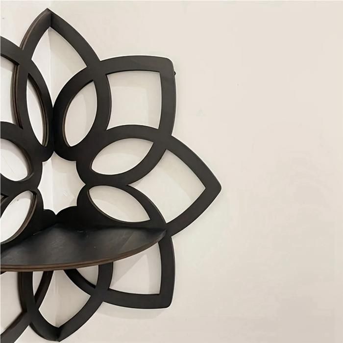Étagère d'angle flottante en bois avec motif papillons - Support mural en forme de papillon - Étagère murale rustique pour café, entrée, couloir