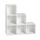 MEUBLE ÉTAGÈRE COMPO Meuble en escalier contemporain blanc mat - MEUBLE ÉTAGÈRE COMPO Meuble en escalier contemporain blanc mat -