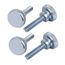sourcingmap/® M6x40mm T/ête molet/ée enti/èrement filet/é Vis fixation 4pcs